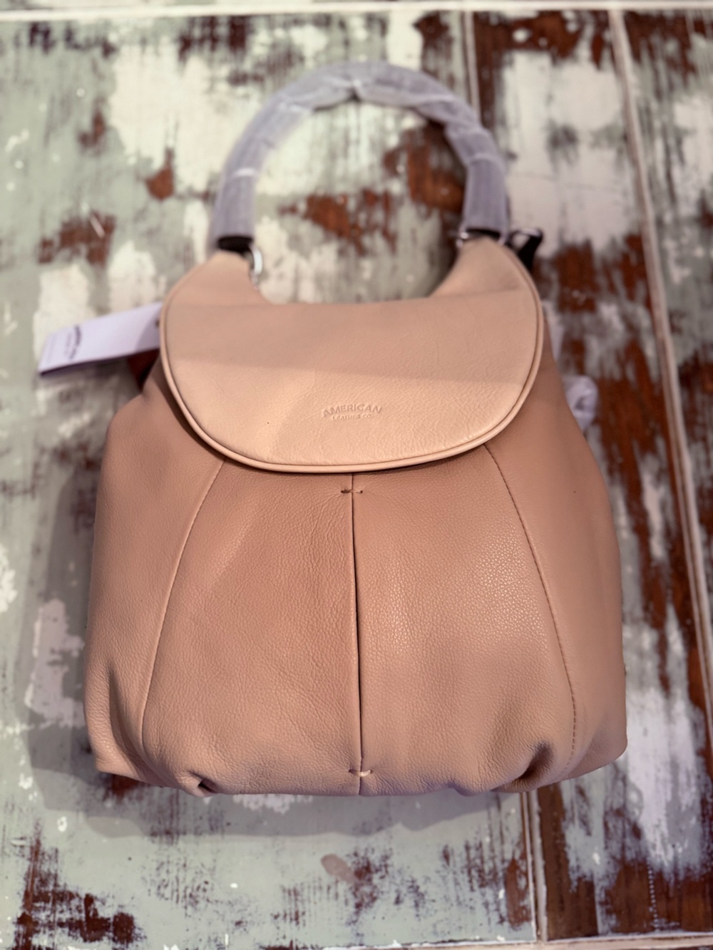 Neutral Beige/light pink leather Shoulder Bag, new w tags.
